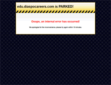 Tablet Screenshot of edu.diaspocareers.com